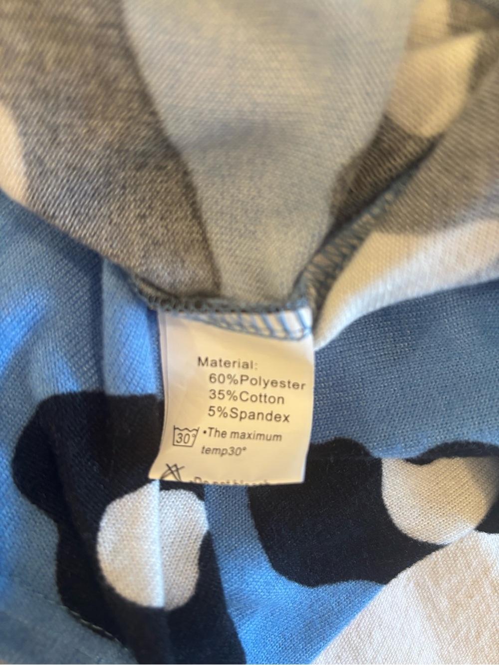 Blue Leopard Print Long-Sleeve Pullover Hoodie - Picture 6 of 7